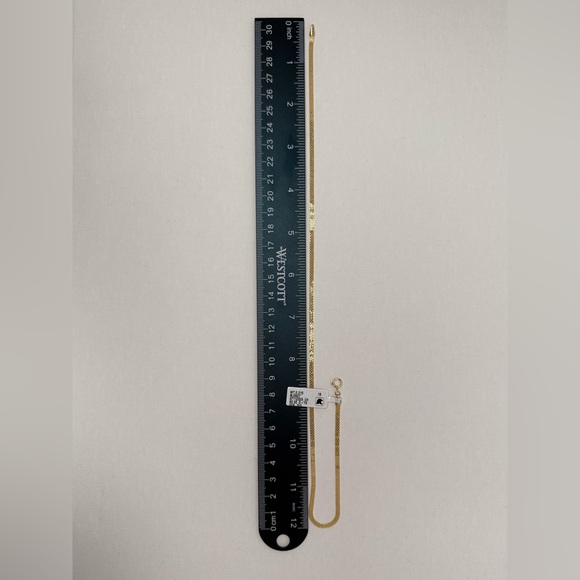 18K Geuine Yellow Gold Bismark Chain Necklace - Picture 10 of 17